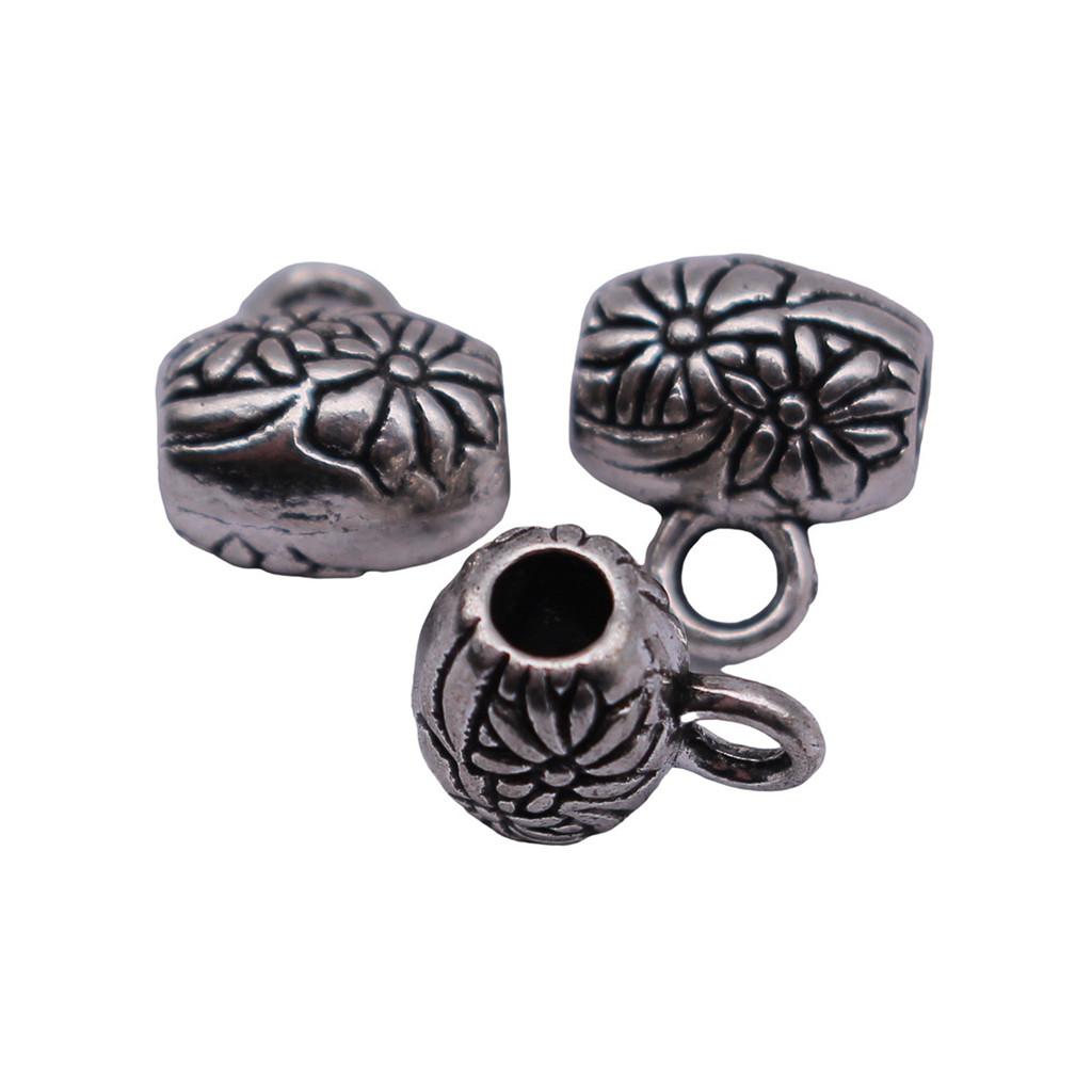 Antique Twisted Pattern Bail Connectors For Charm Attachments Craft Jewelry Accessories