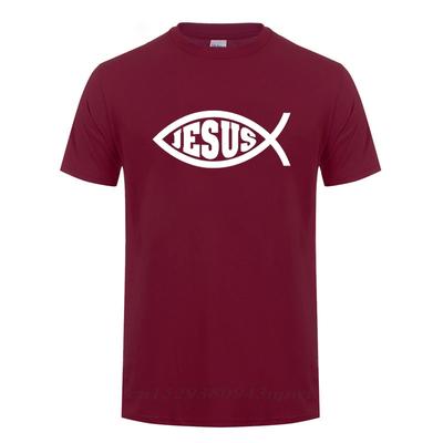Jesus Fish Christ Printing TShirt For Man Woman Christian Jesus Faith Inspirational Fashion Brand T Shirts Tshirt Men Clothing