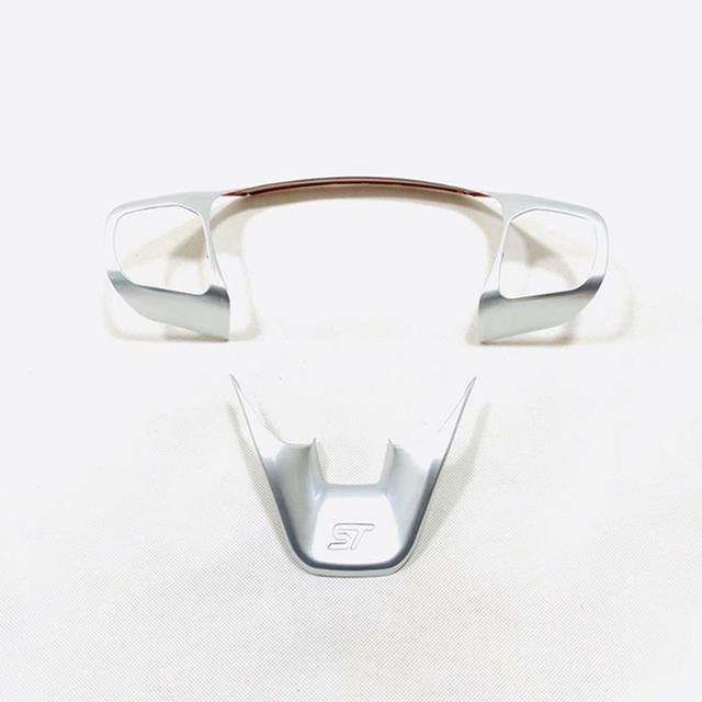 For Ford Fiesta MK8 2018 Focus MK4 ST    Steering Wheel Button Frame Cover Trims ABS Sticker Car Styling Accessories