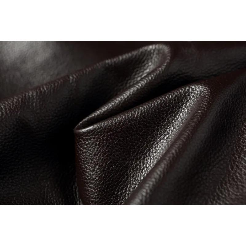 Chinese Size Casual Brown Genuine Leather Jacket Men Real Cow Skin Coat Spring Autumn Jaqueta Masculina Couro