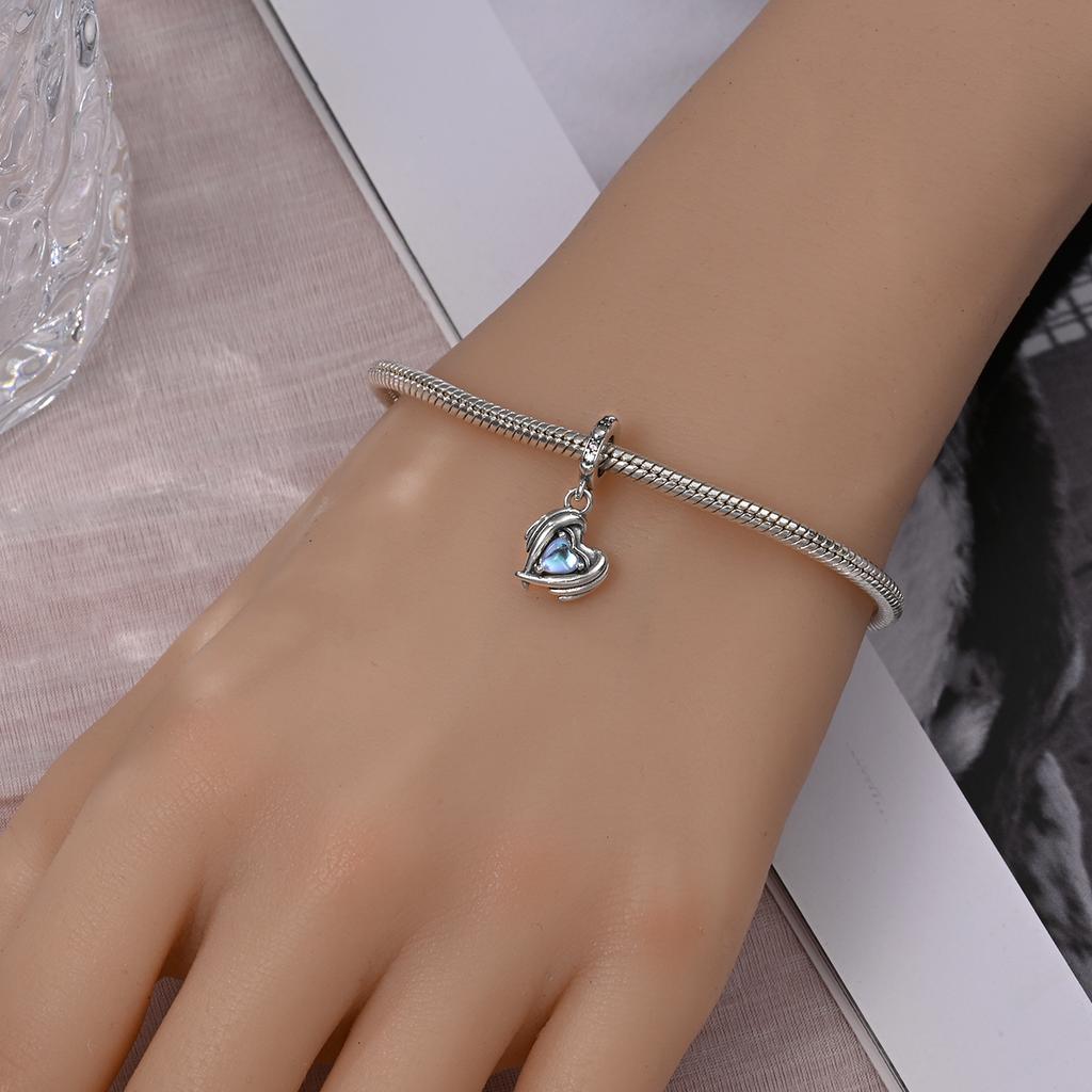 Heart Fine Elegant Beautiful Charm Copper Genuine Bead Fits Genuine Charm Bracelets Bead Jewellery Gift For Women