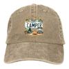 Happy Camper Baseball Cap Unisex Hats Women Visor Protection Snapback Camper Camping Caps
