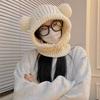 New Year Christmas Cosplay Bear Ear Balaclava Hat for Women Men Keep Neck Warm Hat Cold Weather Skiing Hiking Supplies