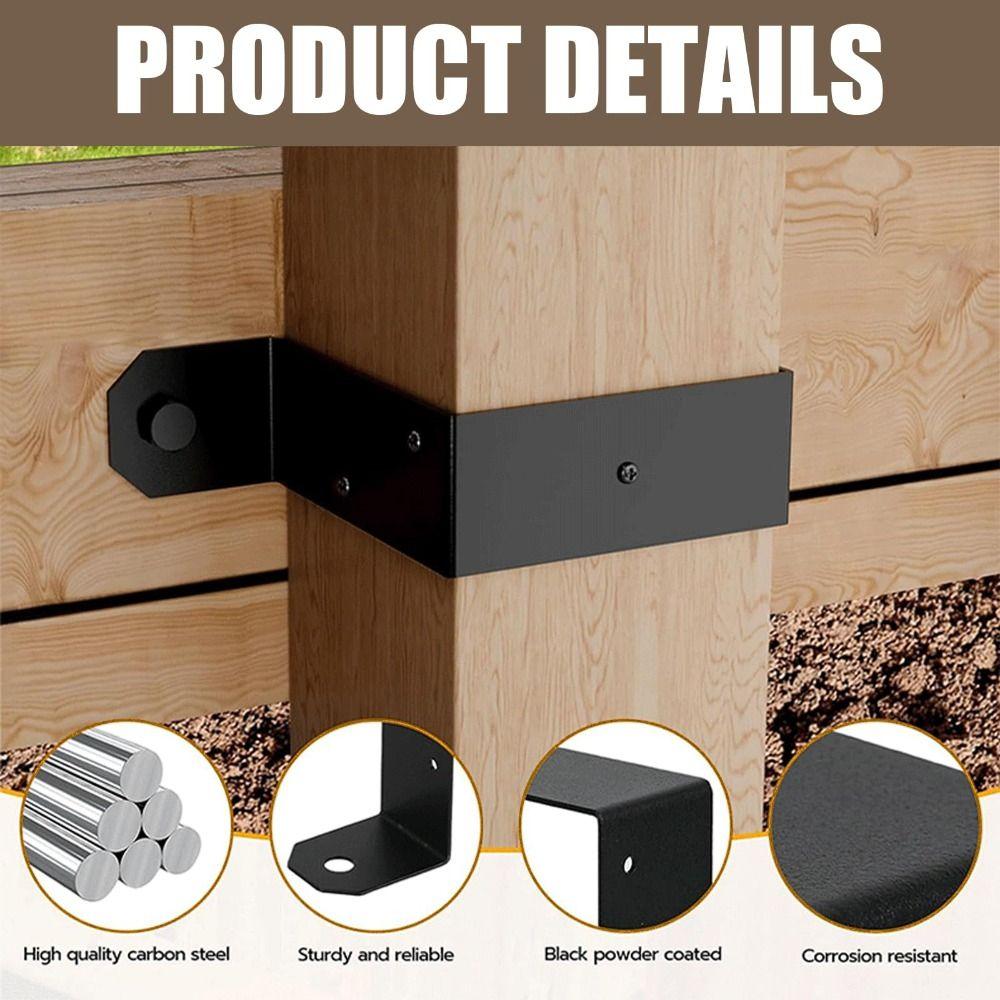 4 pezzi Supporto Robusto per Recinzione da Ponte Tappi per Pali Resistenti alla Corrosione Staffa di Collegamento Montaggio Gazebo