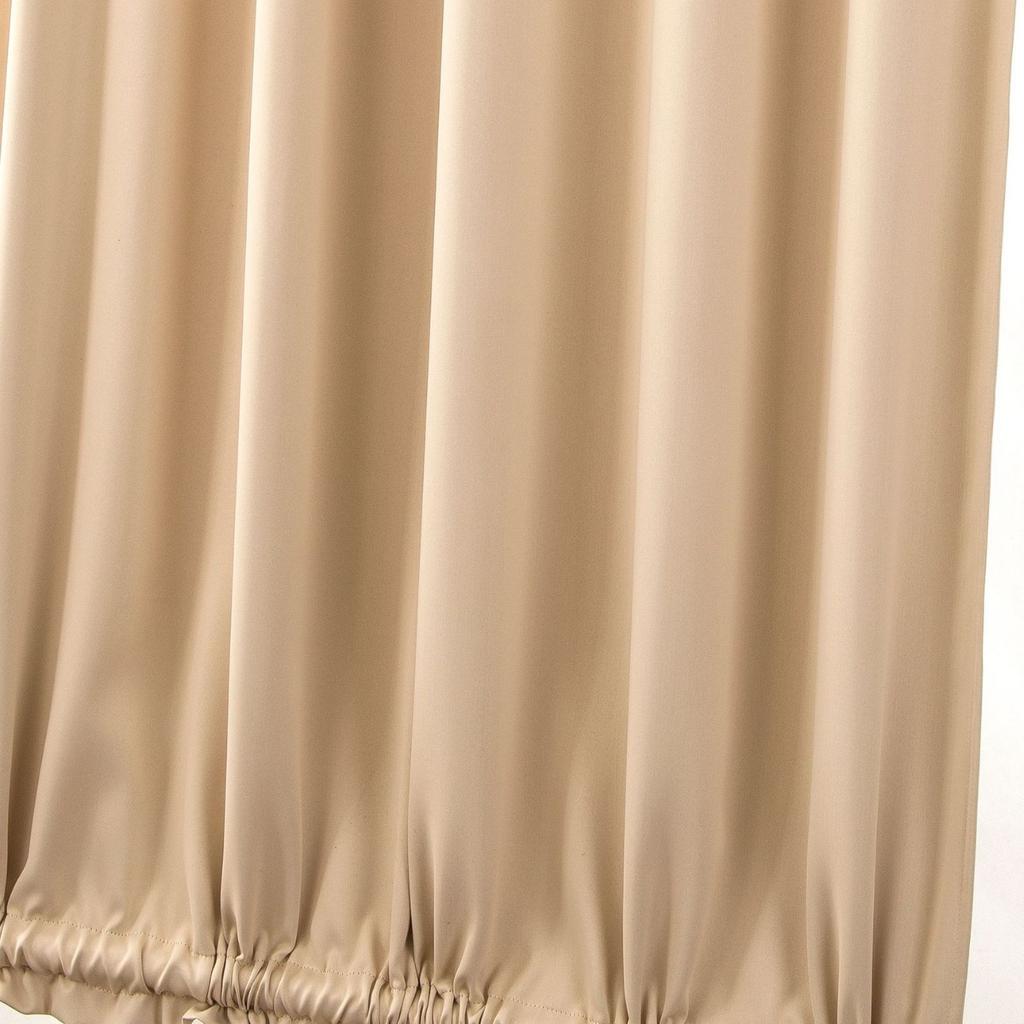 Curtain Finished Piercing Rod Door Curtain High Precision Solid Color Curtain French Door Curtain