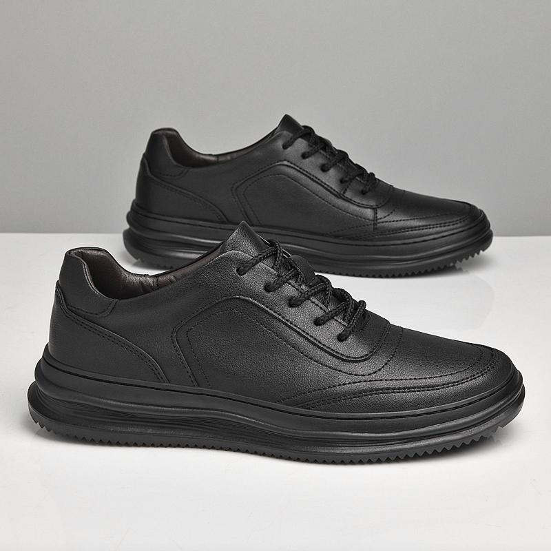 Men's Trainers Shoes New Autumn Genuine Leather Sneakers Non-Slip Lace-Up Casual Shoes Hollow Out Male Treking Footwear Trainers