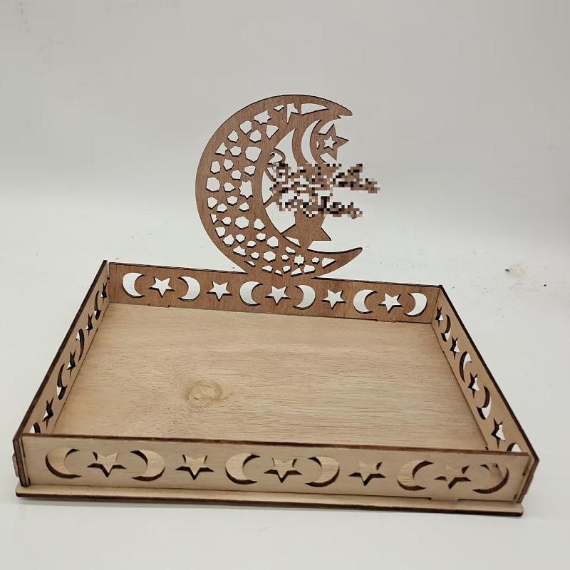 2022 Wooden Holiday Ornaments Table and Dessert Tray Decorations
