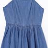 2025 Summer Women's Fashion Flared Hem Denim Dress - European & American Style