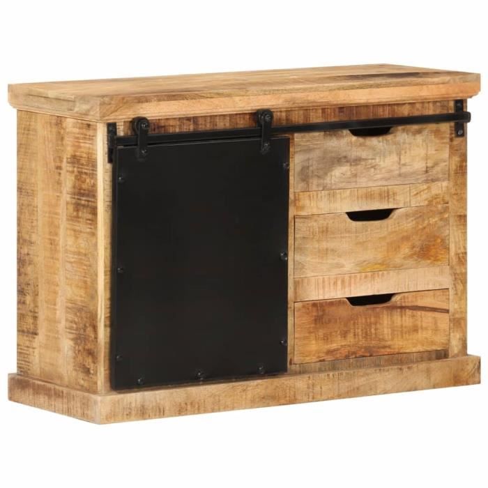 VidaXL Buffet 80x30x55 cm bois de manguier brut massif 355844