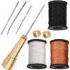 Exclusive Leather Repair Set with Replaceable Awl and Pure Copper Handle