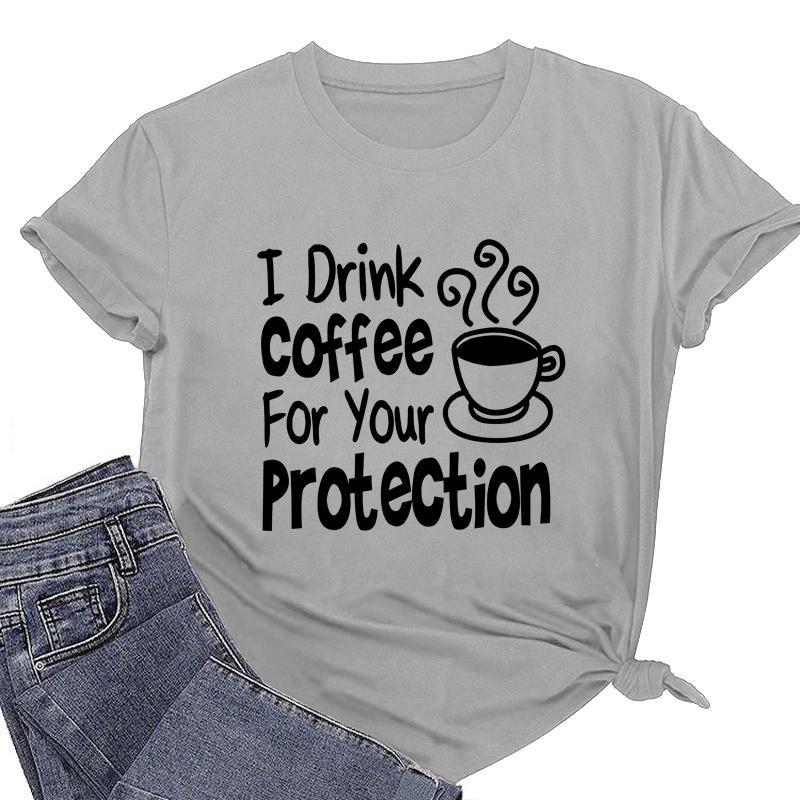 

Я пью кофе для твоей защитной рубашки, смешные рубашки для любителя кофе, саркастическую рубашку, симпатичную подарочную рубашку 3XL серый