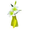 Lily Green Decorative Floral Arrangement in Ceramic Vase - Luxury Artificial Flowers for Living Room Decor