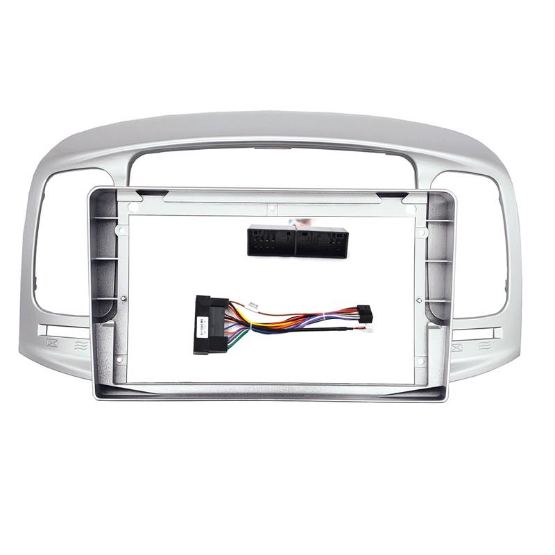 2 Din 7/9 Inch Car Radio PC ABS Plastic Fascia Panel Frame and Cable for Hyundai Accent 2008-2012 Dash Mount Kit