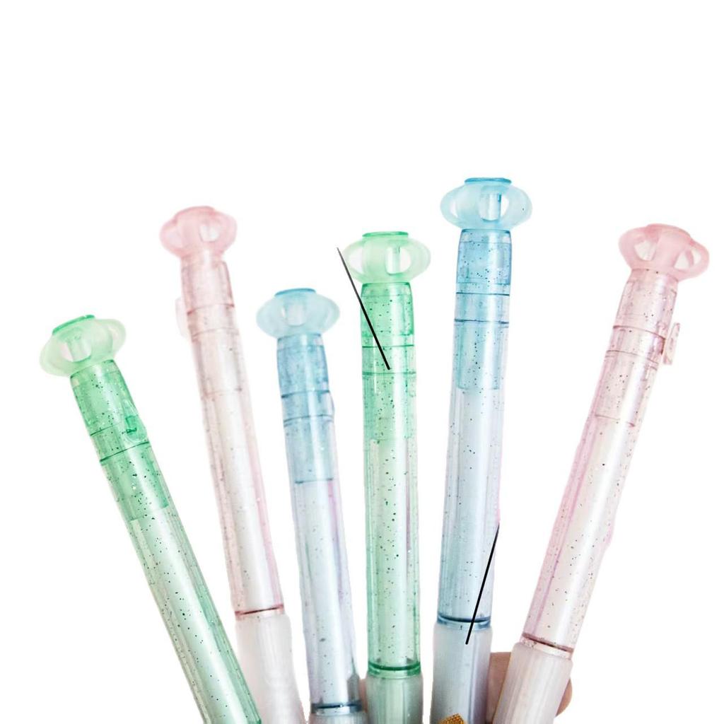 Romantic Cherry Blossom Gel Pen - Click-Action Black Ballpoint for Students