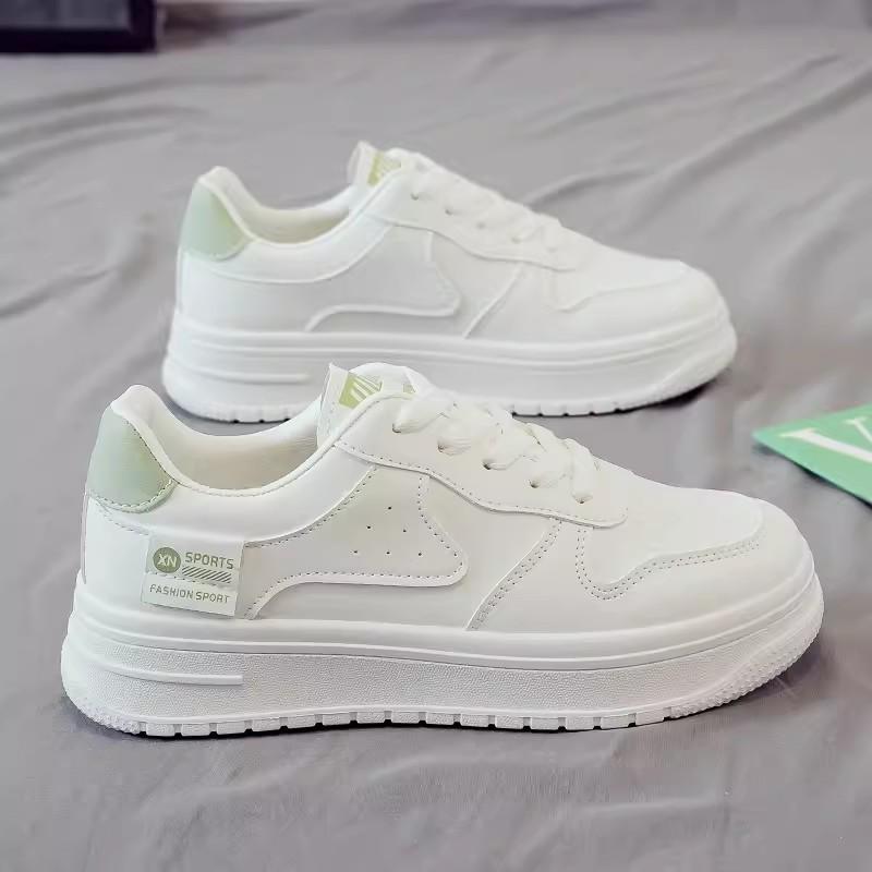 

женские весенние новые универсальные туфли на толстой подошве, увеличивающие рост, женская студенческая повседневная спортивная обувь 40 зелёный