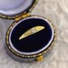Luxury Ins New Simple and Fashionable Women's Small Tail Ring Italian Brushed Flower Gold Ring Fresh Jewelry