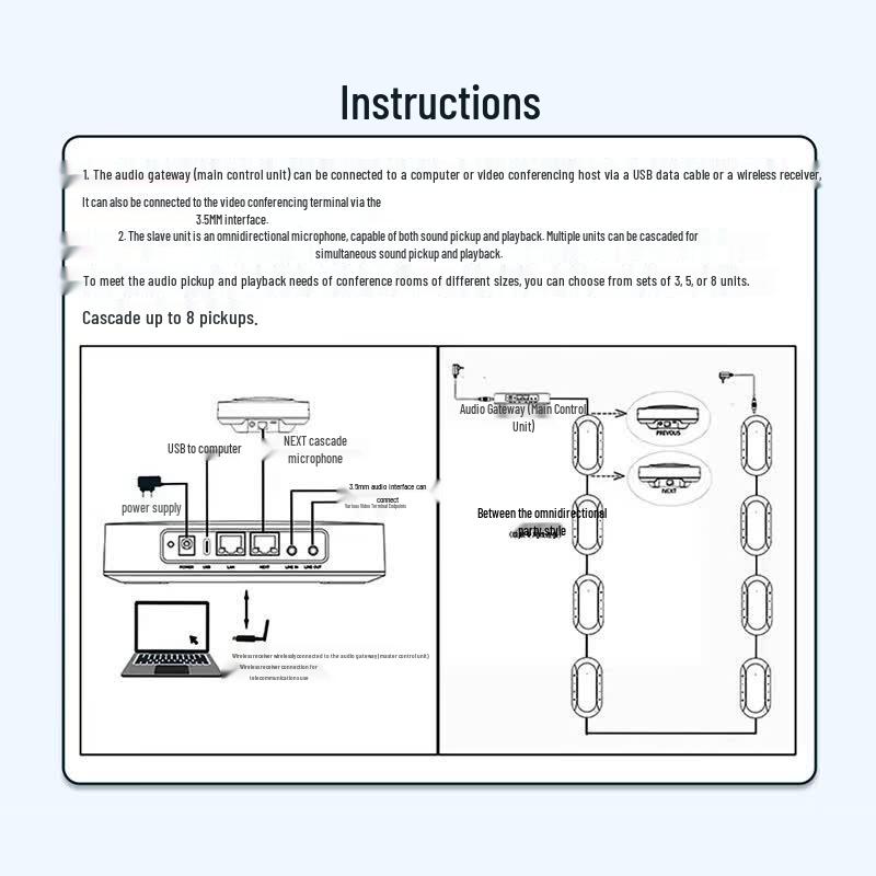 HongShiDao USB Conference Omnidirectional Microphone & Speaker System (1-to-4) (CN version)