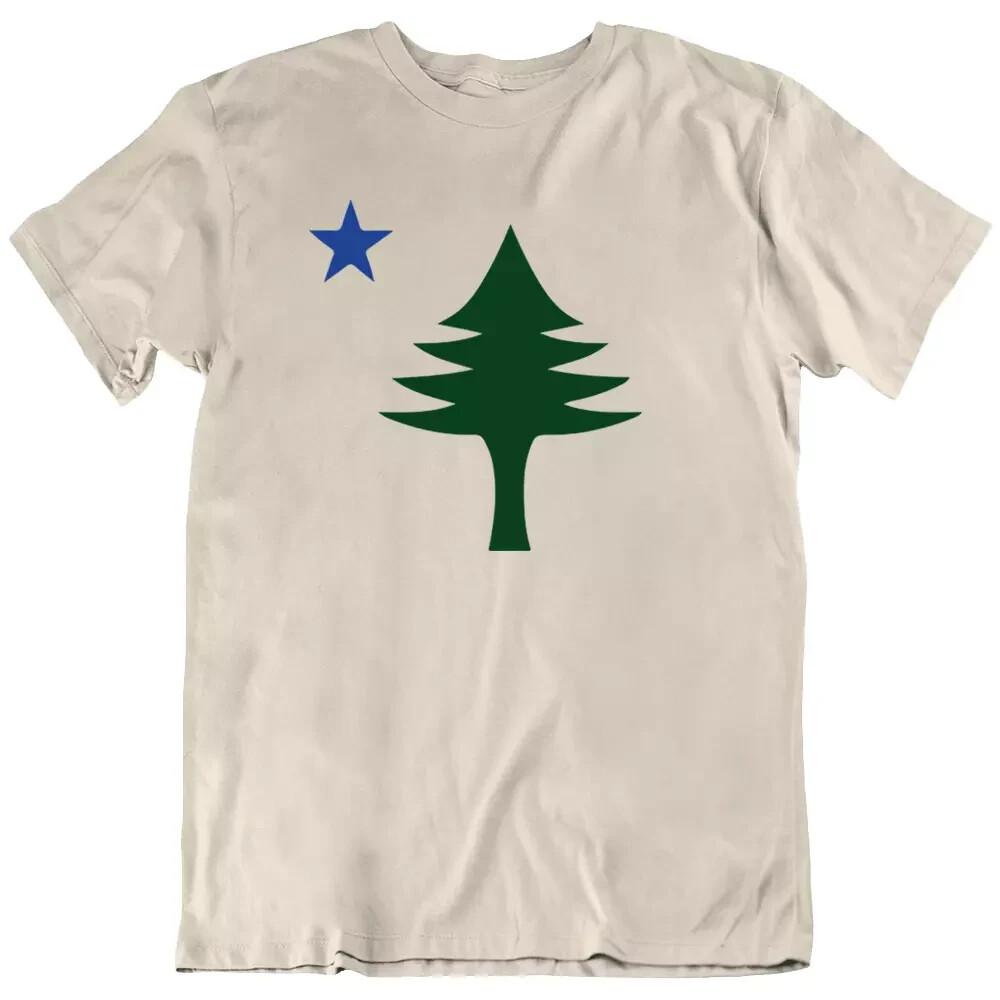 

Флаг штата Мэн 1901 США, Америка Патриот свобода Футболка Футболка Подарок Новый 3XL