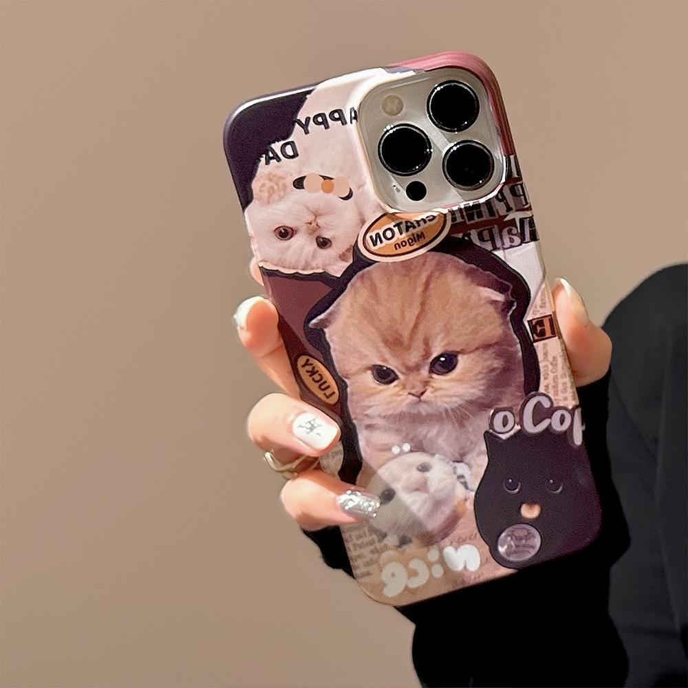 Zlobivé mačiatko pre 17 pre Apple Puzdro na telefón pre IPhone15Promax Roztomilé 16 Fólia 11 Matné 14 Tvrdé