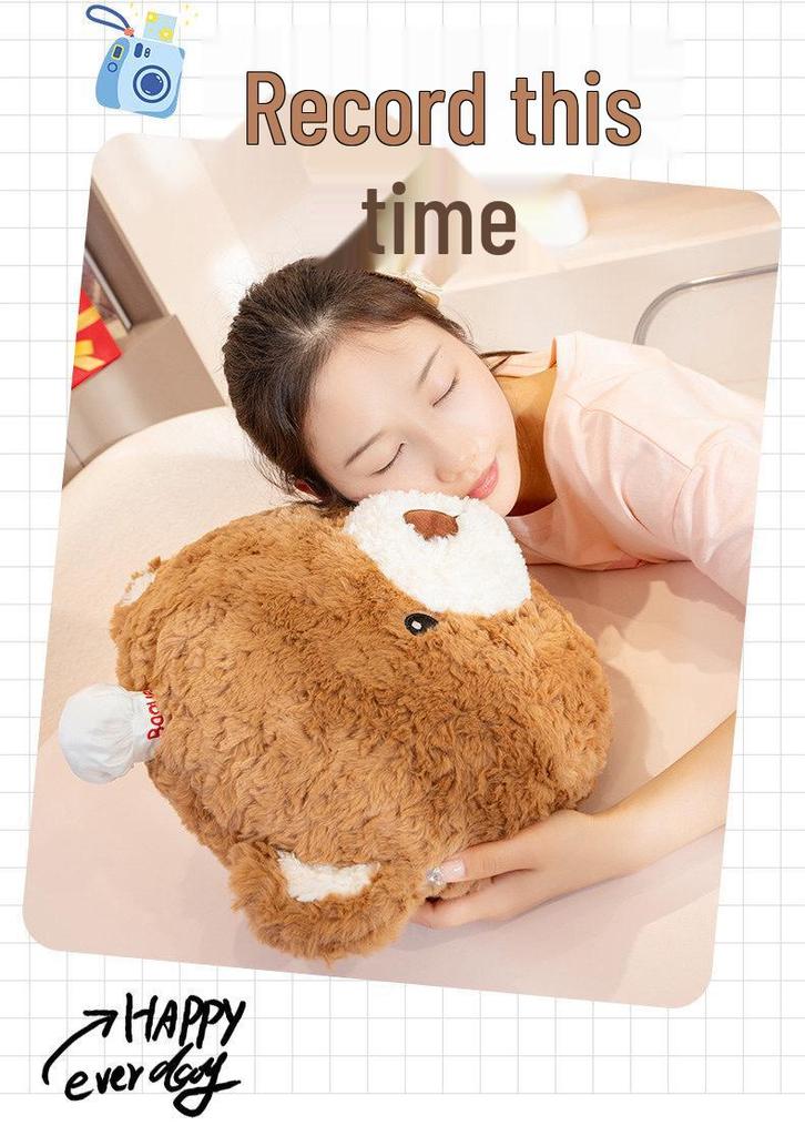Cute Heart Bear Plush Toy - Soothing Teddy for Birthday, Cushion, or Sleep Companion