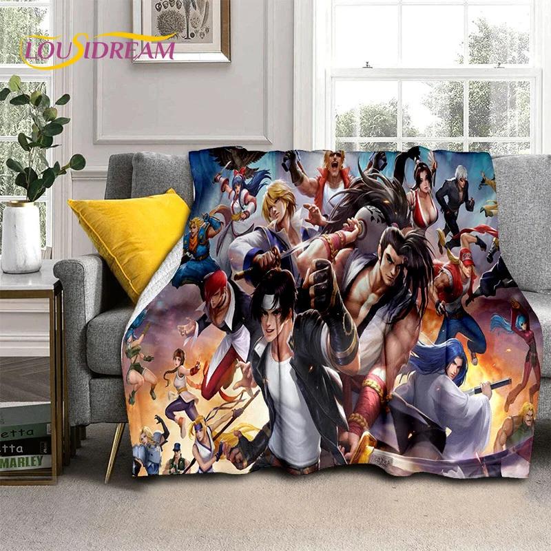 King of Fighters Retro Hry Hráčská Deka, Měkká Přehozová Deka pro Domov Ložnice Postel Pohovka Piknik Cestování Kancelář Krycí Deka Děti