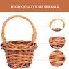 1 STÜCKE Puppenhaus Miniatur Rattan Gewebt Hand Weide Winzigen Weidenkorb Ostern Party Hochzeit Blume Picknick Mini Fee Garten Dekor
