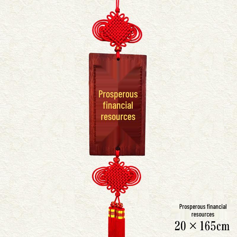 Original Red Peach Wood Chinese Knot Hanging Ornament - New Home Gift