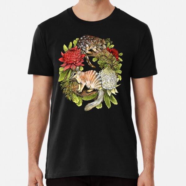 Quoll and Numbat Australian Christmas Wreath S To 5XL Made In the AU/USA T-Shirt