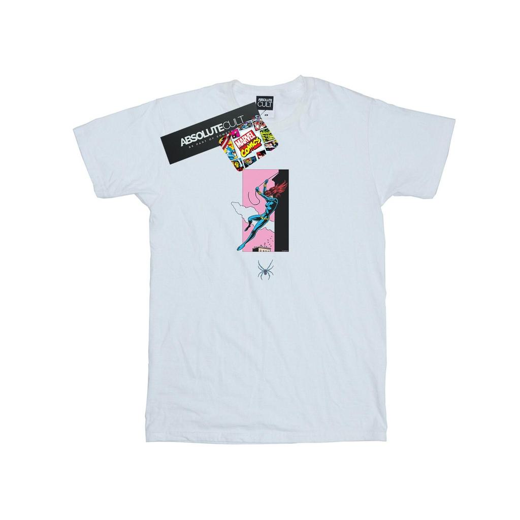 Marvel Comics Womens/Ladies Black Widow Roof Jump Cotton Boyfriend T-Shirt