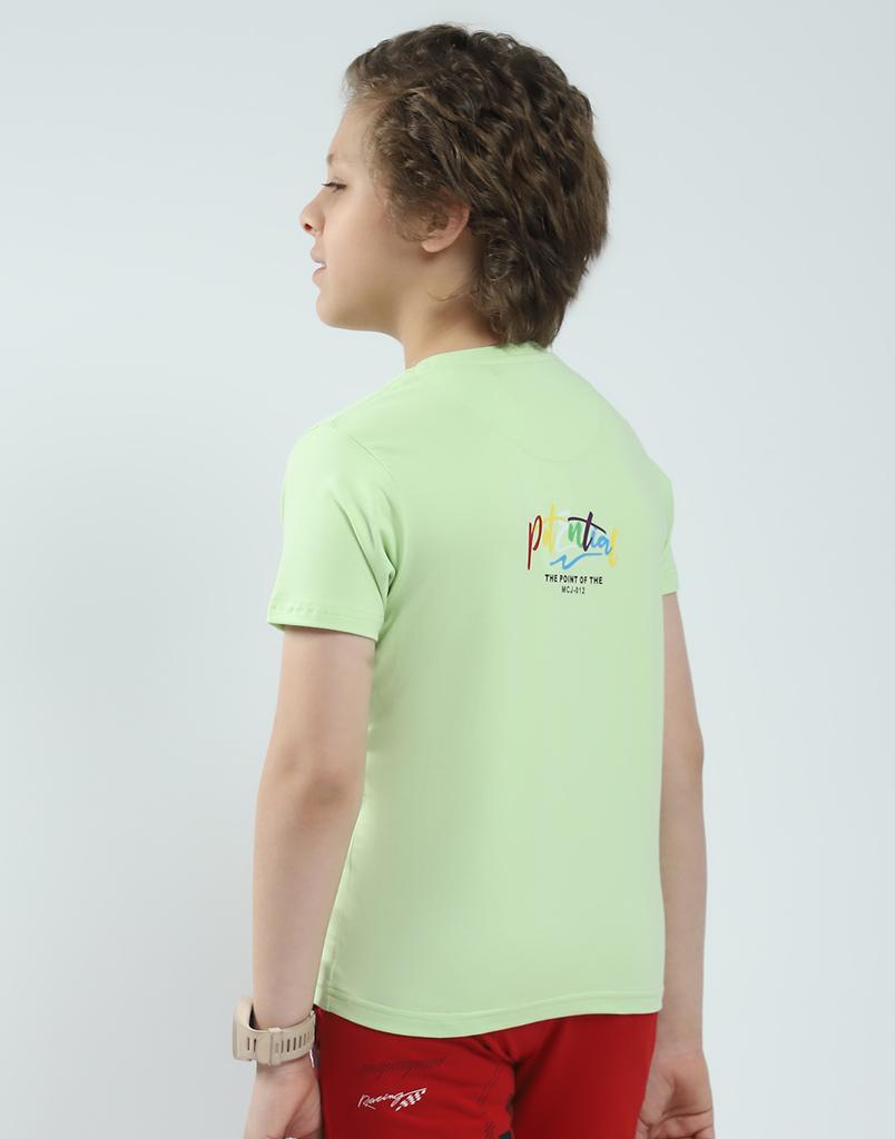 Monte Carlo Boy's Regular Fit Printed Half Sleeve T-Shirt