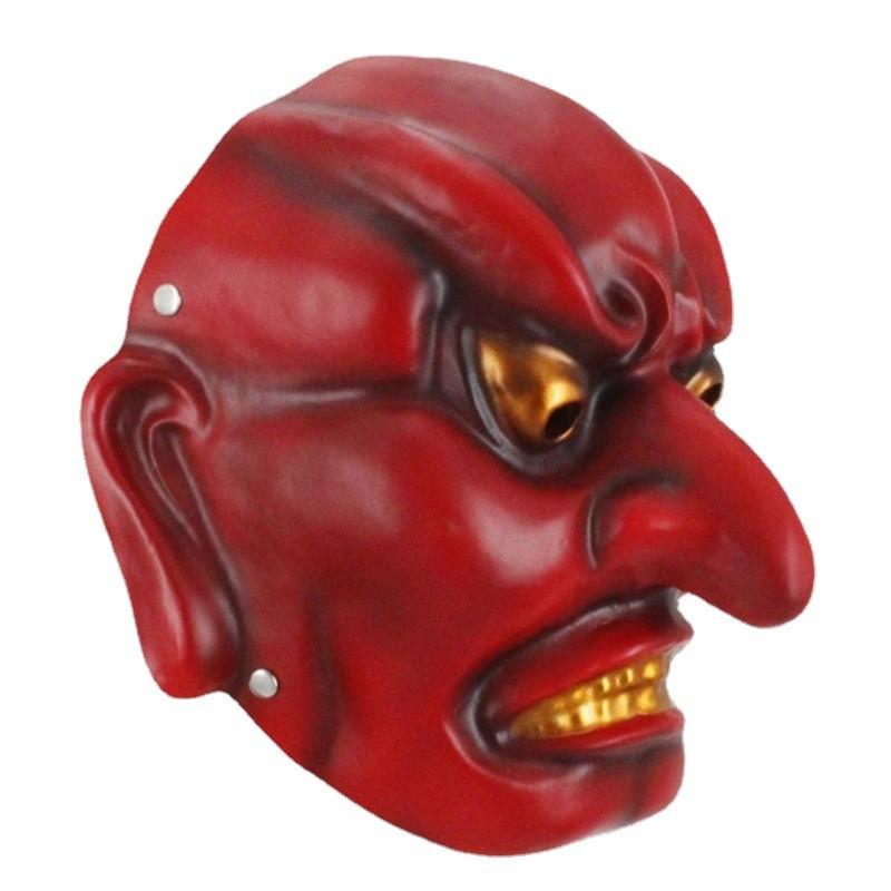 Japanische Hannya Kriegermaske Lustige Harz-Gesichtsmaske für Cosplay-Partys und Festivals