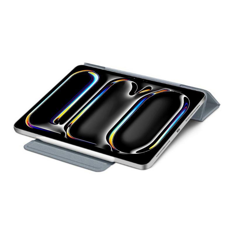 For iPad Pro 11 (2024) Case PU Leather Auto Sleep/Wake Cover Magnetic Attachment