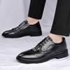 Men's Casual Dress Leather Shoes Pointed Men's Classic Business Derby Shoes Men's Fashion British Blow