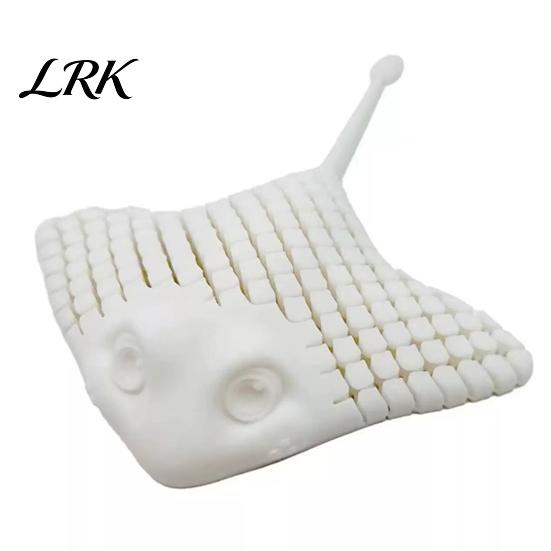 Manta Ray Toy 3D Printed Fidget Toy, Articulated Stress Relief Ocean Sea Creature Figurine Flexible Animal Figurine, Desk Decoration for Home Office