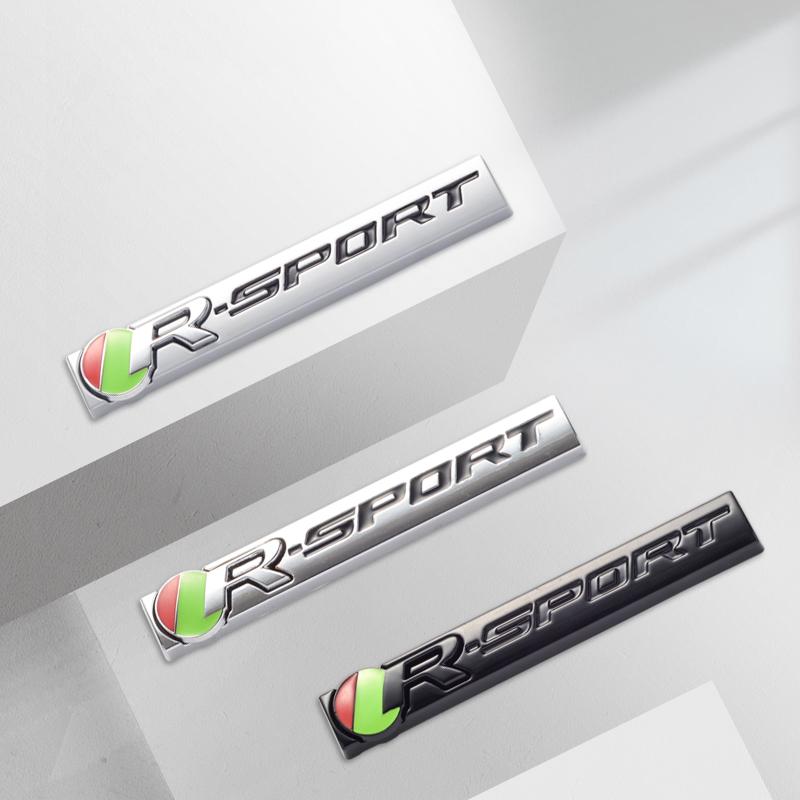 Car Badges R SPORT Trunk Emblem Metal Stickers Body Decals Decor For XE XF R XJ F PACE R Sport F-TYPE F-PACE I-PACE V6