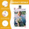 2Pcs Car Picture Holder ,Acrylic Magnetic Car Visor Photo Clip For 3" & 4" Photos - With Safe Driving & Love Messages Stickers, Meaningful Car