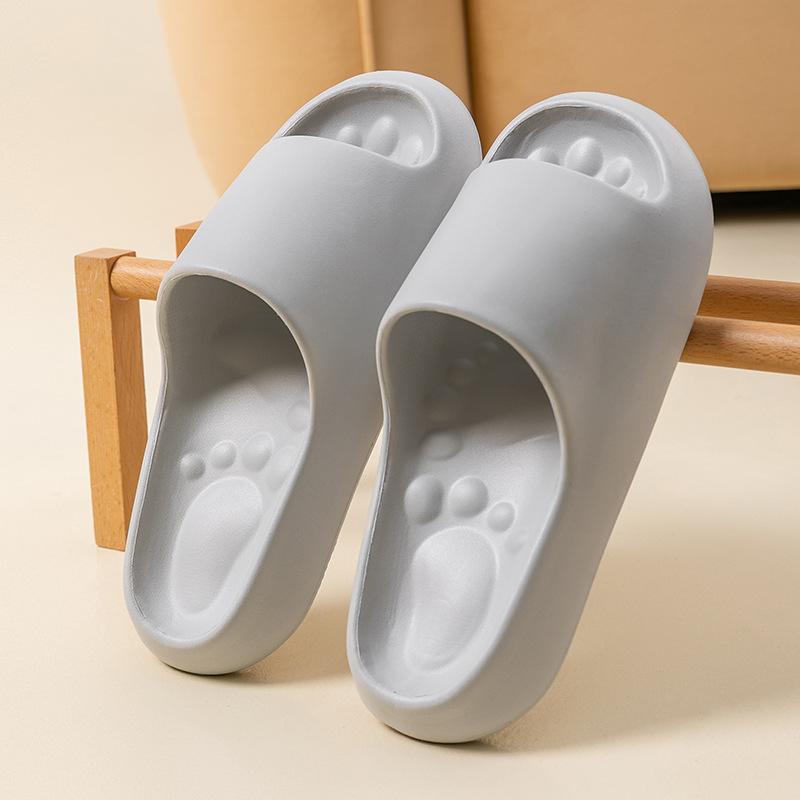 

Крутые тапочки женские для ванной, домашнего использования, нескользящие и не вызывающие запаха ног, для лета, для душа, мужские 44-45 серый