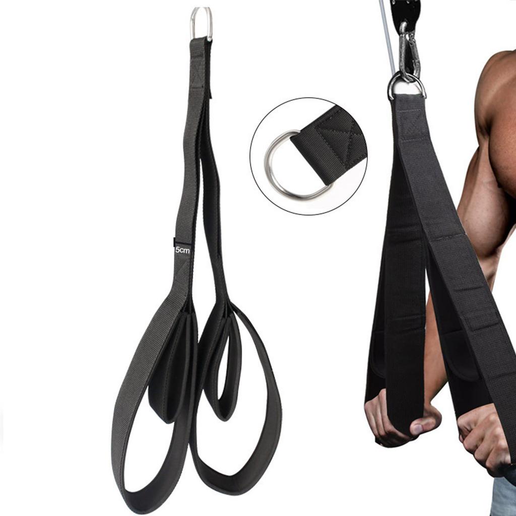 Tricep Rope Cable Attachment Long Pull Down Rope Anti-slip Tricep Rope with 2 Handle Loop for Gym/Home Use Enduring