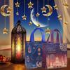 8pcs Moon Castle Lantern Gift Bags, Ramadan Decoration for Ramadan Mubarak Eid Al-Fitr Gifts, Islamic Muslim Party Supplies
