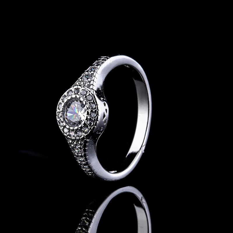 Imitation Mozzarella Diamond Ring For Women, Three-Piece Combination Light Luxury Couple Ring