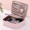 Large Capacity Pure Color Travel Cosmetic Bag, Portable Waterproof Makeup Organizer Pouch for Outdoor