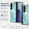 Watercolor Marble Case For Samsung Galaxy Z Fold 8 Ultra 7 6 5 Fold8 Fold7 Fold6 Luxury Leather Skin Hard Folding Phone Cover