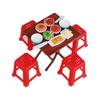 Nostalgic Simulation Table Chair Play House Toy Mini Stool Model Ornament Miniature Doll House Children'S Toy
