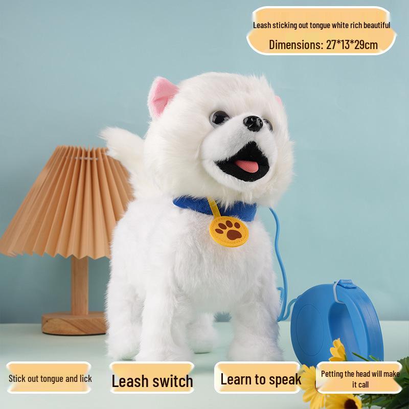Electronic Puppy Toy: Interactive Walking, Barking, and Singing Pet with Leash