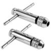 2Pcs T Handle Ratchet Tap Wrench Tap Screw Holder Adjustable M3-8 M5-12 Thread Screw Tap Wrench Workshop Tools Hand Tool