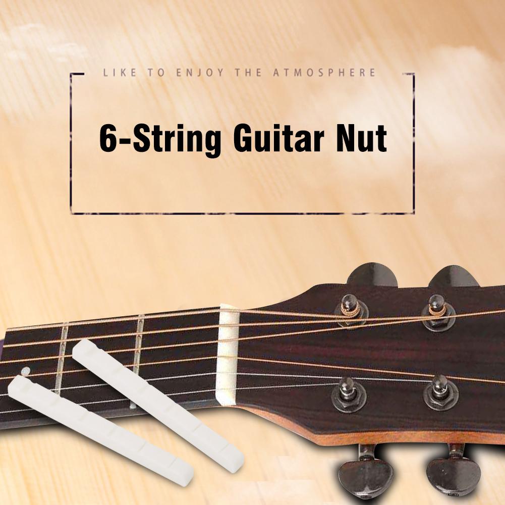 2Pcs Durable Slotted String Nuts 42mm Replacement Part for 6 Strings Electric Guitar