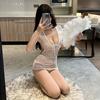 Sex Underwear Women's Uniform Hollow Lace Cheongsam Seduction Sexy Passion Pack Hot Straps