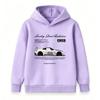 Kids Boys Girls Pullover Hoodie, Cool Race Car Speed Street Aesthetics Print Casual Soft Hooded Sweatshirt for Daily Wear Street Style Children Top