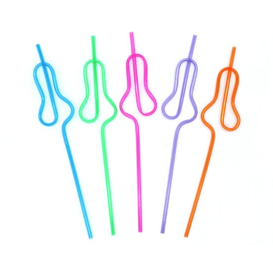 Yousheng 12Pcs Bride Gourd-Shaped Straws Food Grade Reusable Drinking Water Straws Wedding Engagement Party Decoration