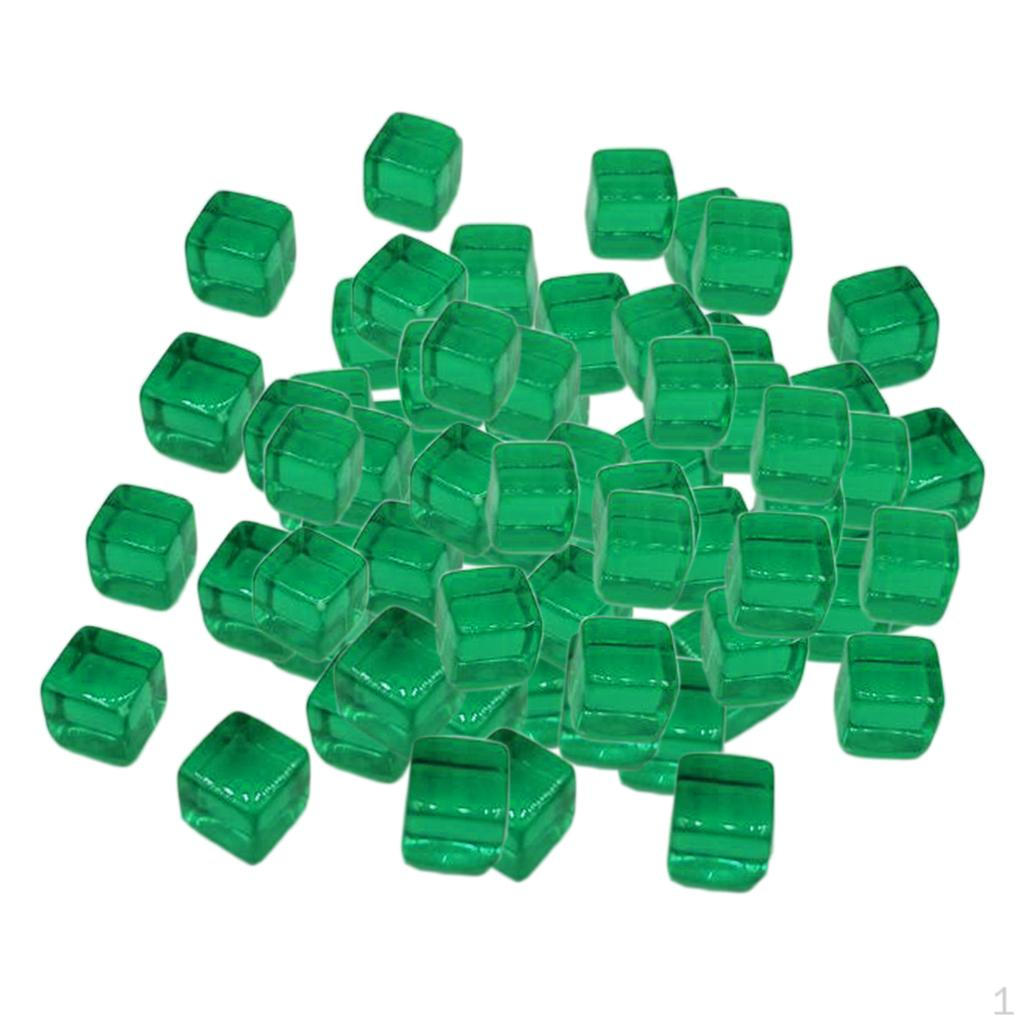 10mm Blank Multicolor Acrylic Cubes Math Teaching Supplies D6 S Set for Board Games diy/Office 100